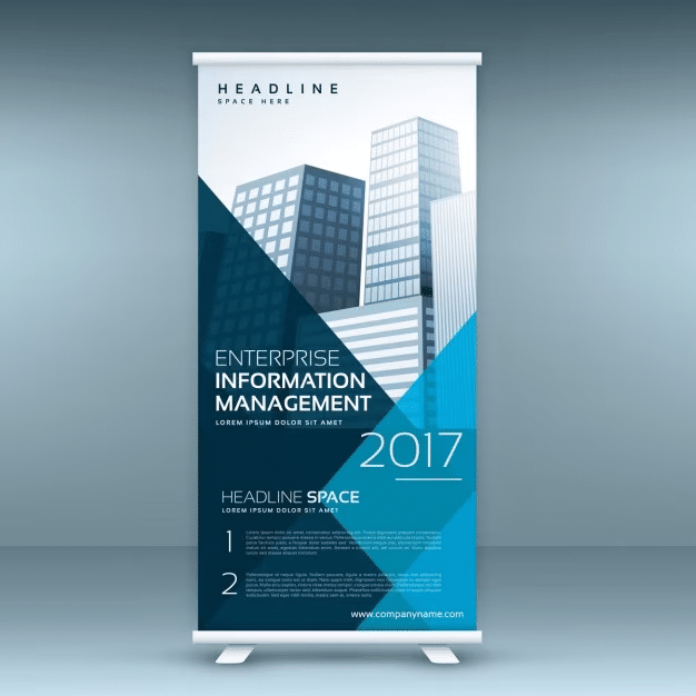 roll up business blue geometric shapes 1017 5401
